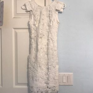 Showpo white lace dress
